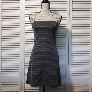 UO Pins And Needles Glitter Stripe Mini‎ Dress Women's Small Sleeveless A-Line